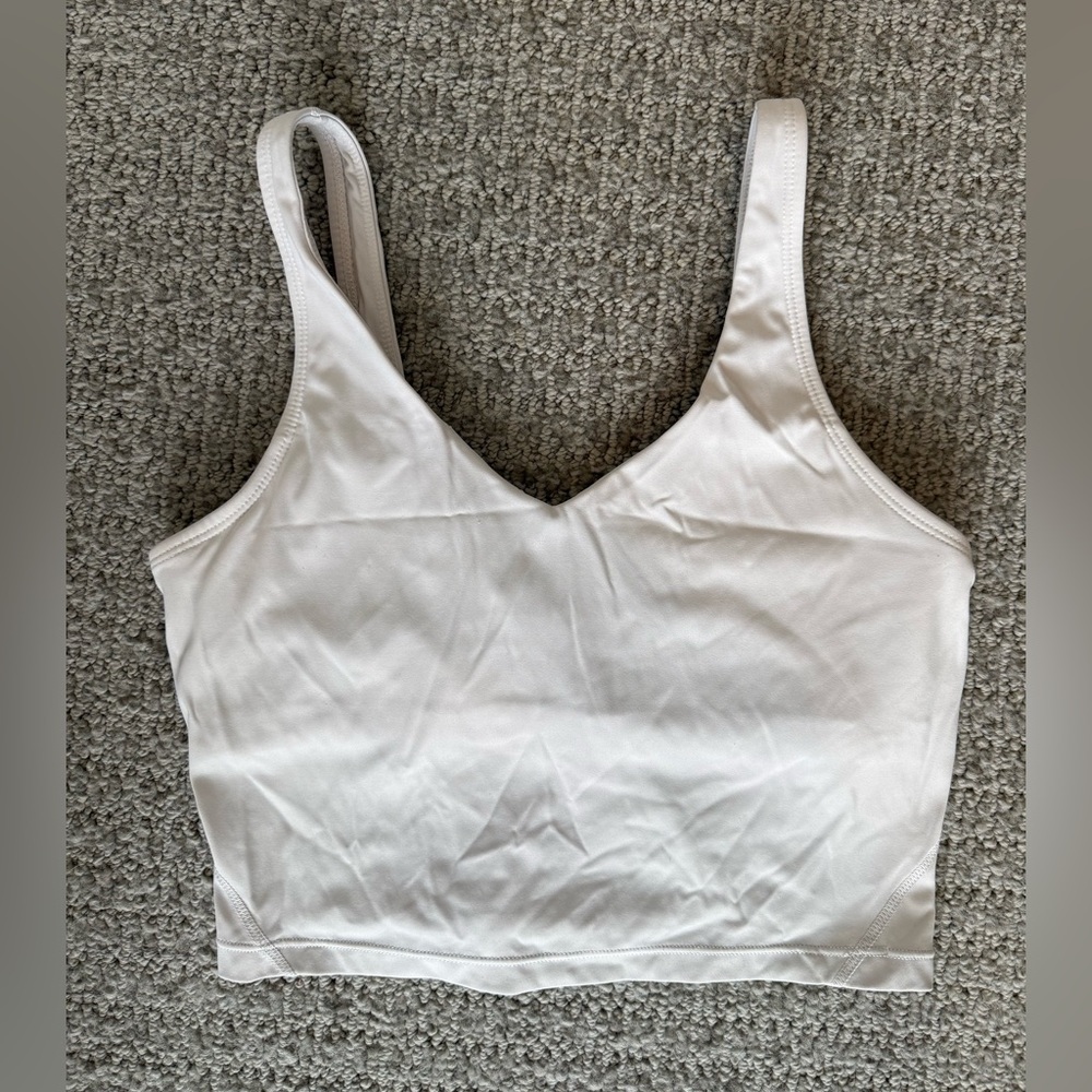 White workout tank
